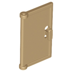 Door 1 x 2 x 3 with Vertical Handle, Mold for Tabless Frames - Dark Tan Door 1 x 2 x 3 with Vertical Handle, Mold for Tabless Frames - Dark Tan