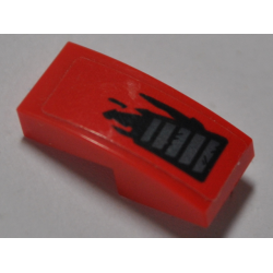 Slope, Curved 2 x 1 x 2/3 with Vent Holes Pattern Model Left Side (Sticker) - Set 70638 Slope, Curved 2 x 1 x 2/3 with Vent Holes Pattern Model Left Side (Sticker) - Set 70638