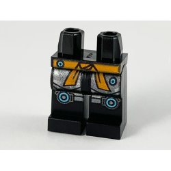 Hips and Legs with Orange Sash, Silver Armor Plates and Medium Azure Circles Pattern Hips and Legs with Orange Sash, Silver Armor Plates and Medium Azure Circles Pattern