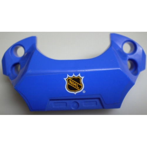 Деталь LEGO 44791pb02 Sports Hockey Chest Protector with NHL Logo on Blue Background Pattern (Sticker) - Set 3542