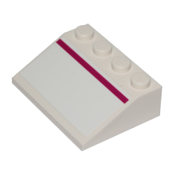 Slope 33 3 x 4 with Magenta Stripe Pattern (Sticker) - Set 70849 Slope 33 3 x 4 with Magenta Stripe Pattern (Sticker) - Set 70849