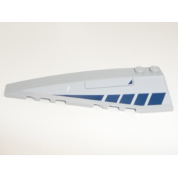 Wedge 10 x 3 Left with Dark Blue Hatch and Trim Pattern (Sticker) - Set 8128 Wedge 10 x 3 Left with Dark Blue Hatch and Trim Pattern (Sticker) - Set 8128