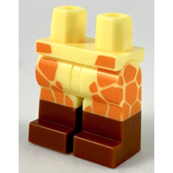 Hips and Legs with Reddish Brown Boots, Orange Giraffe Spots Pattern Hips and Legs with Reddish Brown Boots, Orange Giraffe Spots Pattern