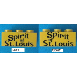 Brick 2 x 3 with 'Spirit of St. Louis' Pattern on Both Sides (Stickers) - Sets 456-1 / 661-1 Brick 2 x 3 with 'Spirit of St. Louis' Pattern on Both Sides (Stickers) - Sets 456-1 / 661-1