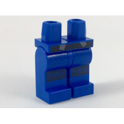 Hips and Legs with Black Belt and Dark Blue Knee Sashes, Tiny Black Cole Symbols Pattern