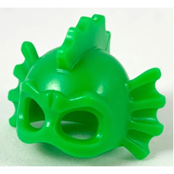 Minifigure, Headgear Head Cover, Swamp Creature with Eye Holes, Fins and Spikes - Bright Green Minifigure, Headgear Head Cover, Swamp Creature with Eye Holes, Fins and Spikes - Bright Green