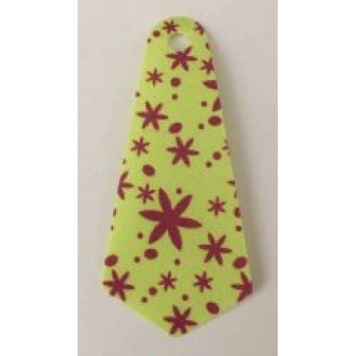 Деталь LEGO 24715 Mini Doll, Cape Cloth, Friends, Long Narrow with Small Top Hole and Magenta Flowers Pattern