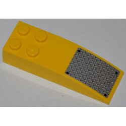 Slope, Curved 6 x 2 with Black Rivets on Silver Tread Plate Small Pattern (Sticker) - Set 7746 Slope, Curved 6 x 2 with Black Rivets on Silver Tread Plate Small Pattern (Sticker) - Set 7746