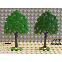 Plant, Tree Flat Oak Painted with Solid Base - Green