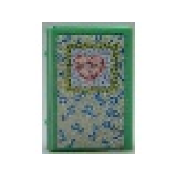 Minifigure, Utensil Book 2 x 3 with Heart and Keys Diary Pattern (Stickers) - Set 3270