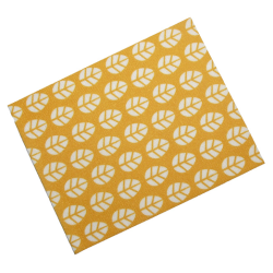 Duplo, Cloth Blanket 8 x 10 cm with Leaves on Bright Light Orange Background Pattern Duplo, Cloth Blanket 8 x 10 cm with Leaves on Bright Light Orange Background Pattern