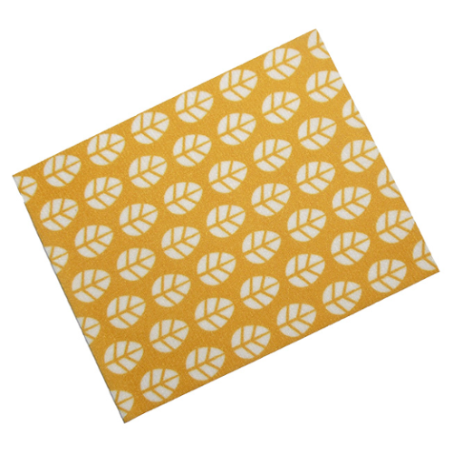 Деталь LEGO blankie03pb10 Duplo, Cloth Blanket 8 x 10 cm with Leaves on Bright Light Orange Background Pattern