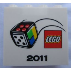 Brick 2 x 4 x 3 with Lego Games 2011 Pattern Brick 2 x 4 x 3 with Lego Games 2011 Pattern