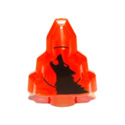 Rock 1 x 2 Crystal Stepped with Black Wolf Moonstone Pattern