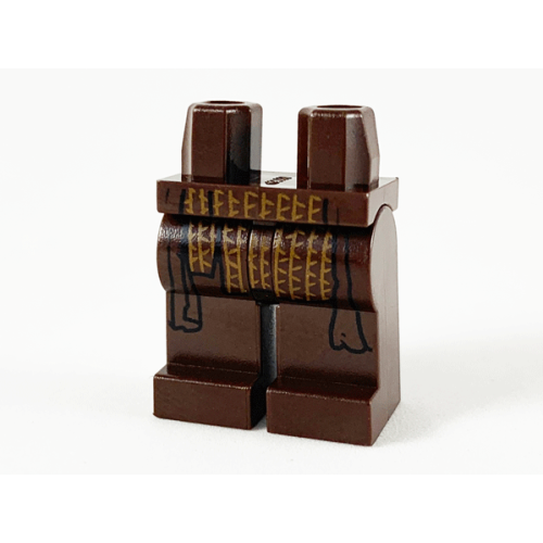 Деталь LEGO 970c00pb1012 Hips and Legs with Tunic and Robe Tails with Medium Nougat Stripes Pattern