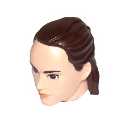Деталь LEGO bb0799c01pb01 Large Figure Head Modified SW Rey Pattern 2