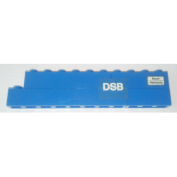 Stickered Assembly 11 x 1 x 2 with 'DSB' and 'Basel Hamburg' Pattern (Stickers) - Set 7818 - 1 Brick 1 x 3, 1 Brick 1 x 4, 1 Brick 1 x 6, 1 Brick 1 x 8