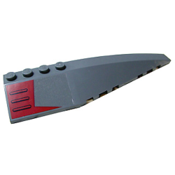 Wedge 12 x 3 Right with SW AT-TE Dark Red Ladder Pattern (Sticker) - Set 7675
