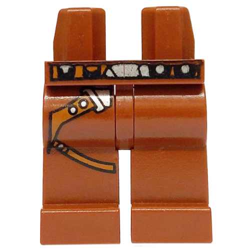 Деталь LEGO 970c00pb0023 Hips and Legs with SW Gunbelt, Rectangles on Hips Pattern