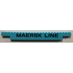 Stickered Assembly 24 x 1 x 2 with Black 'MAERSK LINE' Pattern Model Right Side (Sticker) - Set 10241 - 7 Brick 1 x 6
