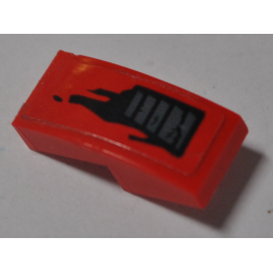 Slope, Curved 2 x 1 x 2/3 with Vent Holes Pattern Model Right Side (Sticker) - Set 70638 Slope, Curved 2 x 1 x 2/3 with Vent Holes Pattern Model Right Side (Sticker) - Set 70638