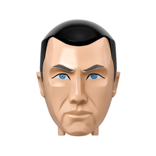 Деталь LEGO 27978pb01 Large Figure Head Modified SW Chirrut Îmwe Pattern (Imwe)