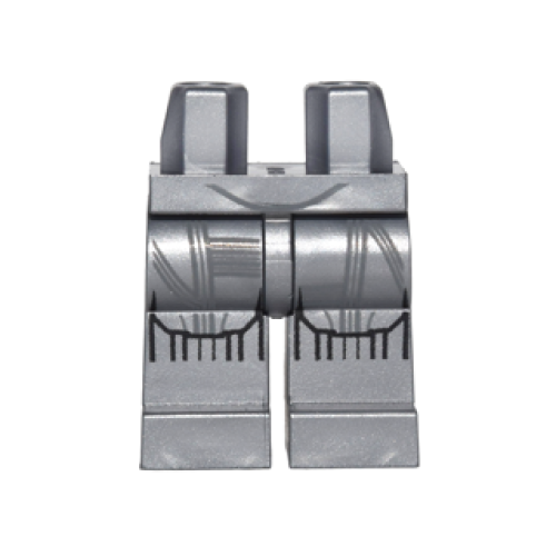 Деталь LEGO 970c00pb0564 Hips and Legs with SW Protocol Droid Pattern - White