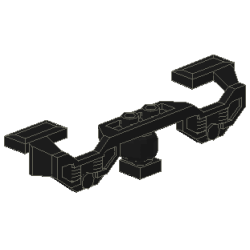 Train Motor 9V Decorative Side with Closed Hub Points - Black