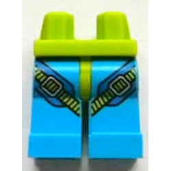 Hips and Dark Azure Legs with Blue and Lime Parachute Harness Straps and Silver Buckles Pattern Hips and Dark Azure Legs with Blue and Lime Parachute Harness Straps and Silver Buckles Pattern