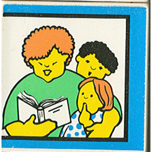 Деталь LEGO 2756pb105 Duplo, Tile 2 x 2 x 1 with Home Mosaic Picture 15 Pattern