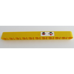 Technic, Liftarm Thick 1 x 11 with Black Claws and Red Dots Pattern (Sticker) - Set 42049