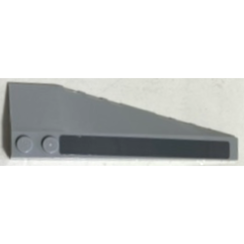 Деталь LEGO 50955pb059 Wedge 10 x 3 Left with Dark Bluish Gray Stripe Pattern (Sticker) - Set 75096