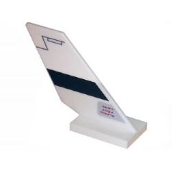 Tail Shuttle with Black Contour and 'PLACE FOOT HERE' Pattern on Right Side (Sticker) - Set 5974