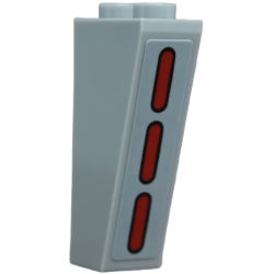 Slope, Inverted 75 2 x 1 x 3 with SW Red Wall Lights Pattern (Sticker) - Set 75386 Slope, Inverted 75 2 x 1 x 3 with SW Red Wall Lights Pattern (Sticker) - Set 75386