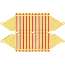 Plastic Part for Set 3116 - Light Yellow Roof with Scalloped Edges with Stripes and Ice Cream Cones Pattern