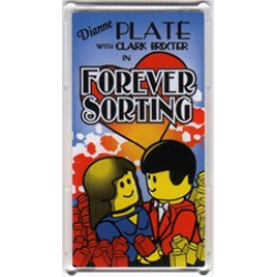 Glass for Window 1 x 4 x 6 with 'FOREVER SORTING' Movie Poster Pattern Both Sides (Stickers) - Set 10232
