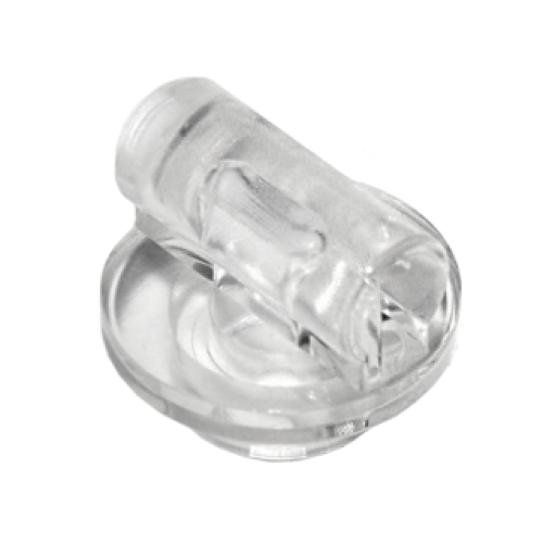 Деталь LEGO 25893u Plate, Round 1 x 1 with Bar Handle (Undetermined Type) - Trans-Clear