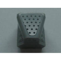 Vehicle, Air Scoop Engine Top 2 x 2 with Black Dots on Silver Pattern (Sticker) - Set 8137 Vehicle, Air Scoop Engine Top 2 x 2 with Black Dots on Silver Pattern (Sticker) - Set 8137