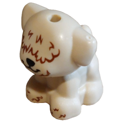 Dog, Friends Style, Puppy, Standing, Small with Black Nose and Mouth, Reddish Brown Hair over Eyes Pattern (Pali)