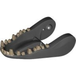 Dinosaur Jaw Lower Indoraptor with Dark Tan Teeth Pattern