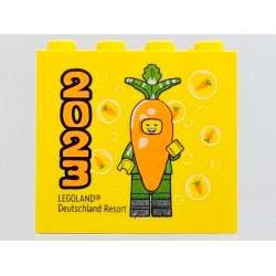 Brick 2 x 4 x 3 with Minifigure in Carrot Costume and 2023 LEGOLAND Deutschland Resort Pattern Brick 2 x 4 x 3 with Minifigure in Carrot Costume and 2023 LEGOLAND Deutschland Resort Pattern