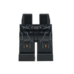 Hips and Legs with White and Orange Marks and Dark Bluish Gray Circuit Pattern Hips and Legs with White and Orange Marks and Dark Bluish Gray Circuit Pattern