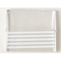 Glass for Window 1 x 4 x 3 with 5 White Stripes Pattern (Sticker) - Sets 1966 / 6373 / 6377 / 6385 / 6391
