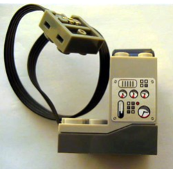 Electric Power Functions Receiver Unit with Dark Bluish Gray Bottom with Gauges Pattern on Both Sides (Stickers) - Set 3677 Electric Power Functions Receiver Unit with Dark Bluish Gray Bottom with Gauges Pattern on Both Sides (Stickers) - Set 3677