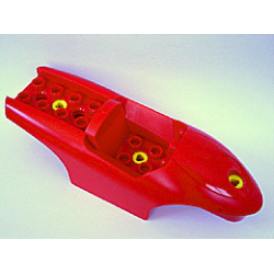 Duplo, Toolo Racer Body 4 x 2 Studs in Back - Red
