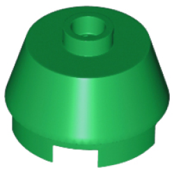 Cone 2 x 2 Truncated - Green Cone 2 x 2 Truncated - Green