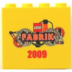 Brick 2 x 4 x 3 with LEGO Fabrik 2009 Pattern