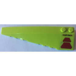 Wedge 10 x 3 Left with Dark Red Trapezoids and Alien Characters Pattern (Sticker) - Set 70703 Wedge 10 x 3 Left with Dark Red Trapezoids and Alien Characters Pattern (Sticker) - Set 70703