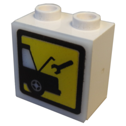 Electric, Light 1 1/8 x 2 x 1 2/3 Cabinet with Lamp Holes (Sign Back) with Milky White Electric, Light 2 x 2 Clip-On Plate with Car Repair Pattern (2383 / 2384pb02)