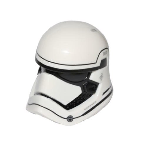 Деталь LEGO 24203pb02 Large Figure Head Modified SW First Order Stormtrooper Pattern